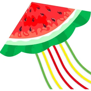 Watermelon Kite 55" x 28" ，Easy to Fly for Kids & Adults,Best Choice for Beginner, Each Kite with Handle, Line & Accessories,Perfect for Beach & Family Outdoor Activities