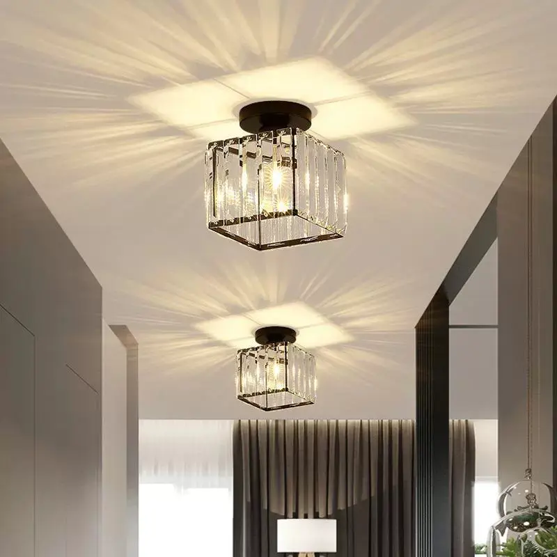 Modern Minimalist Hallway Light, Creative Balcony Lamp, Nordic Crystal Ceiling Light, Entryway Light, Corridor Light, Contemporary Design, Indoor Lighting