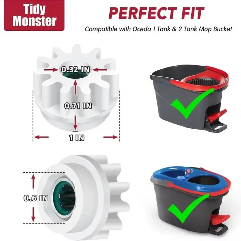 O-Type Cedar Easywring Bucket Pedal Bearing Replacement, Durable Smooth Repair Pedal Clutch Gear Sprocket for 90% Rotating Mop Buckets Outdoors Cleaning