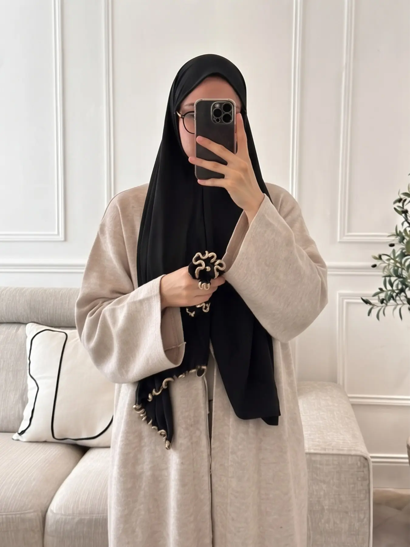 Women's Single Color Jersey Headscarf, Beach Long Scarf, Muslim Hijab, Arabic Casual Long Scarf, Sun Protection Wrap, Daily Use
