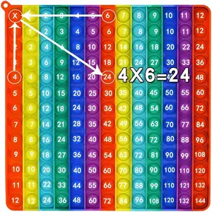 Pop Fidget Multiplication Game 12x12 Table Math Games Digital Table Toy, Fidget Learning Game Toy Relieves Stress, Creates Various Math Operationsfidget toys
