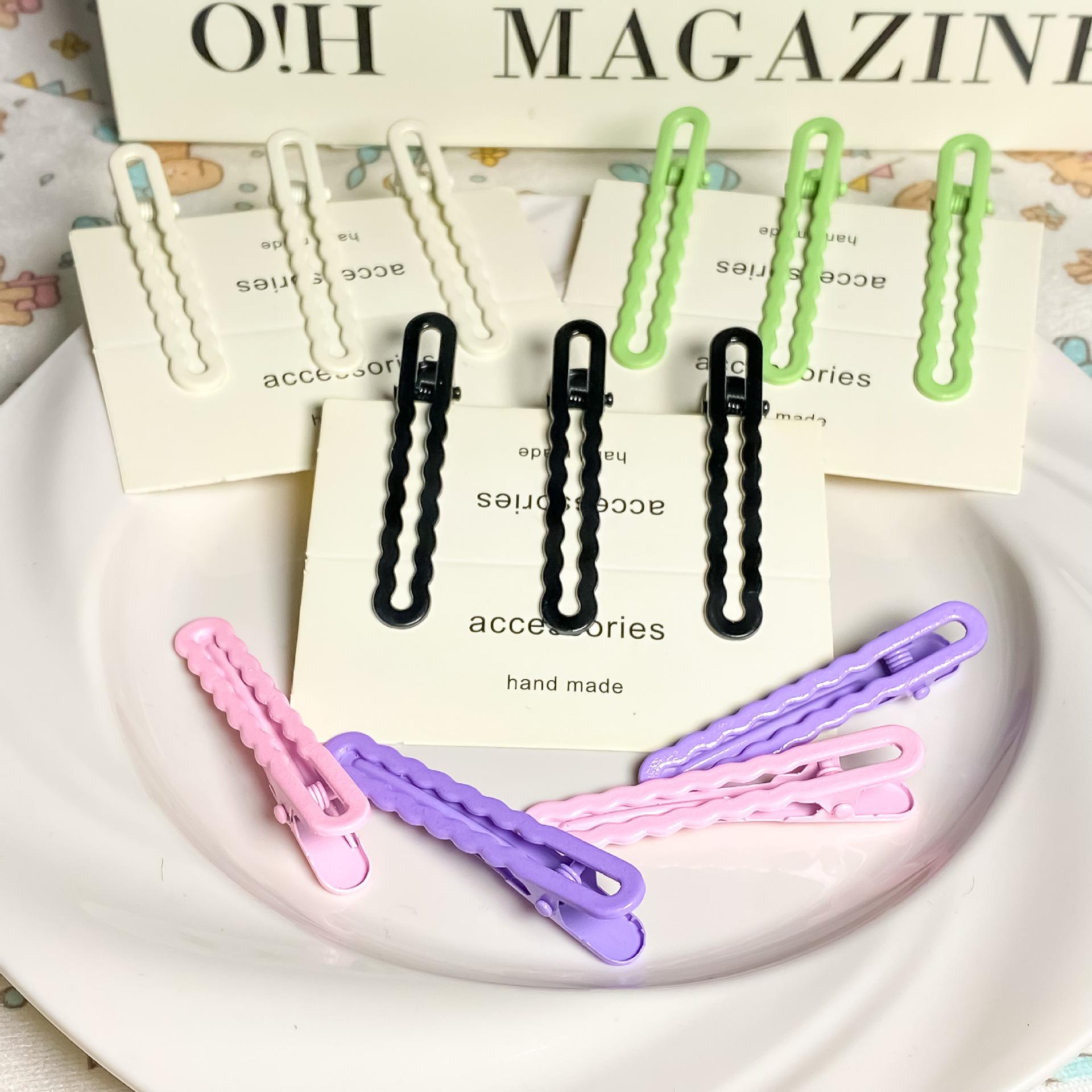 (Random Default Gift) 6cm Duckbill Clip Hairpin DIY Base Wave Clip Broken Hair Clip Bangs Clip Seamless One-word Clip Non-damaging Hair Accessories (Random Default Gift) 6cm Duckbill Clip Hairpin DIY Base Wave Clip Broken Hair Clip Bangs Clip Seamless One-word Clip Non-damaging Hair Accessories