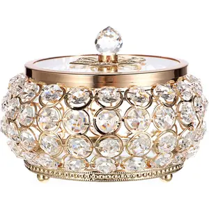 Trinket Box with Glass Lid Large  Mirrored Treasure Box Decorative  Box Ring Earrings Necklace Storage  Box  for Women