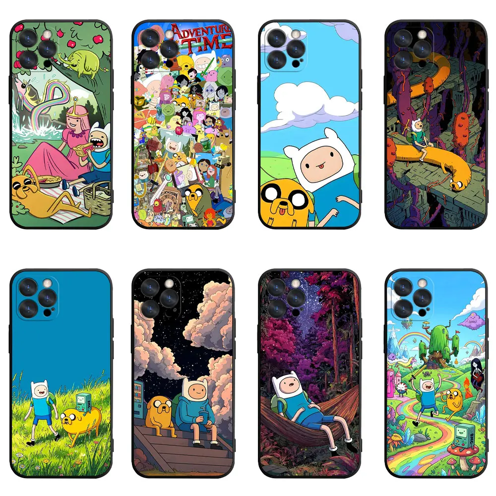 Adventure Time Finn & Jake Phone Case, Four-Corner Shockproof Lens Bumper Cover Compatible With iPhone 11/12/13/14/15/16/17 & Samsung Galaxy S23/S24/S25/S26.