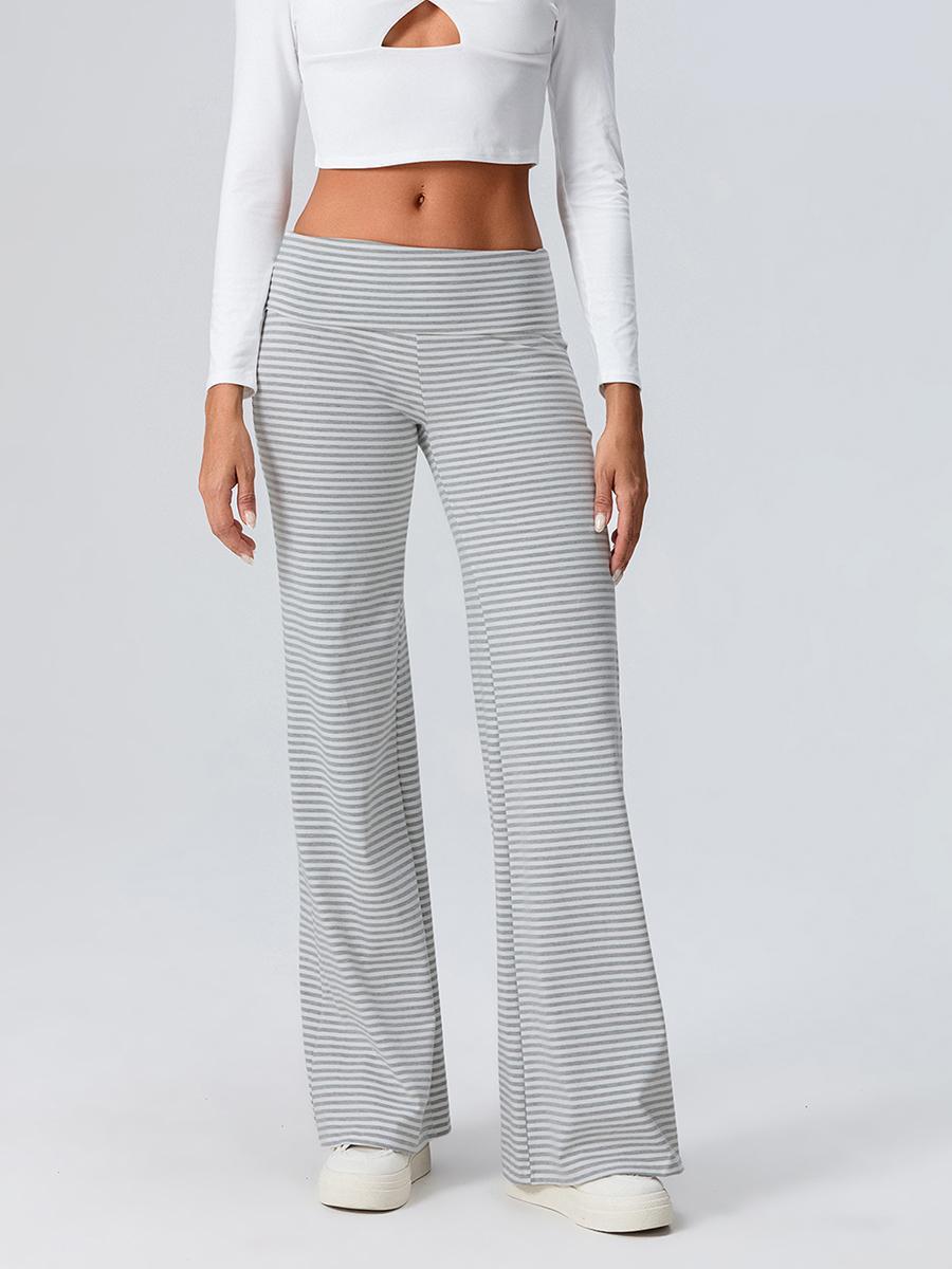 Casual Wide Leg Sweatpants for Women Fold Over Low Rise Flare Yoga Lounge Pants Back to School Clothes for Teen Girls Trousers