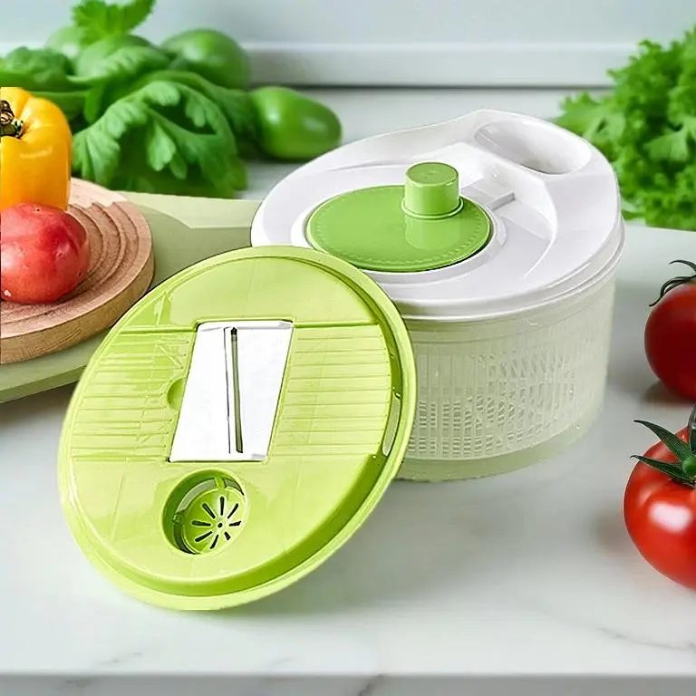 Household Fruit and Vegetable Manual Salad Dehydrator Vegetable Drain Basket Vegetable Washing Drying Vegetable Washing Basin Fruit and Vegetable Washing Basket