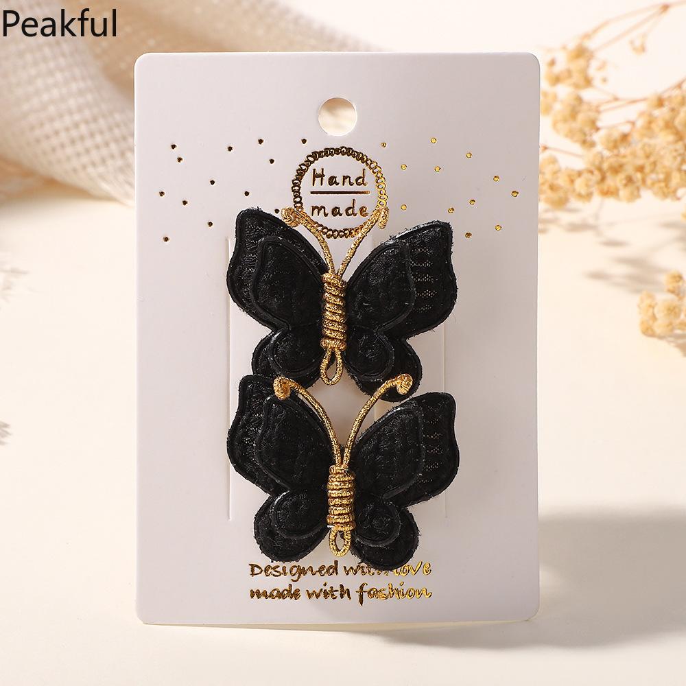 4pcs Butterfly Hair Clips Set – Cute Wool Knitting Accessories for Kids, Colorful Barrette for Bangs, Perfect Hair Grips for Girls, Adds Charm & Style to Everyday Hairdos