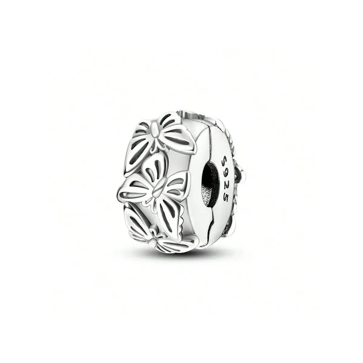 1pc Silver-Plated Butterfly Shaped Animal Series Positioning Clasp Pendant, Suitable For Women Bracelet DIY Jewelry