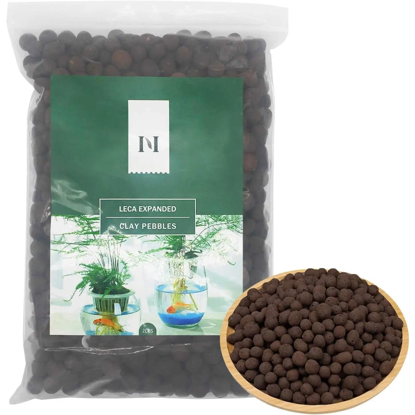 2LBS Leca Expanded Clay Pellets, Hydroponic Medium for Indoor Hydroponic Garden, Home Improvement & Garden Supplies