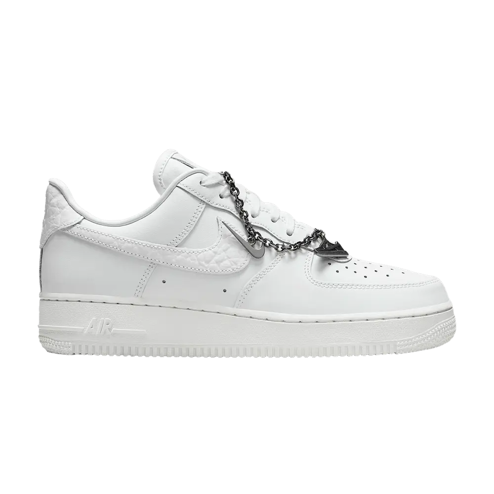 Nike Womens Air Force 1 '07 Low  'Summit White/White/Metallic Silver/Summit White' (women's sizes) Summit White/White/Metallic Silver/Summit White sneakers IM6485 121