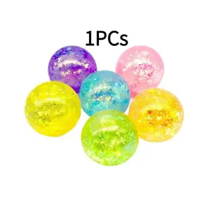 Malt Sugar Ball Slow Rebound Stress Relief Toy, Glitter Squeeze Ball for Office Pressure Relief, Perfect Gift for Christmas