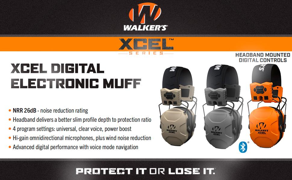 ’s XCEL Hearing Protection Earmuffs with Bluetooth &