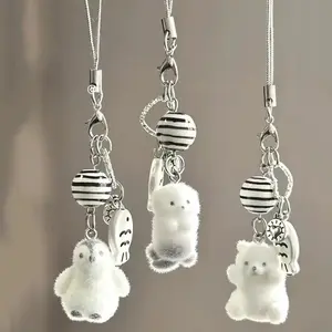 Plush Pomeranian Dog Keychain, Cute and Fluffy Animal Charm for Backpacks, Compact & Durable Everyday Accessory for Dog Lovers