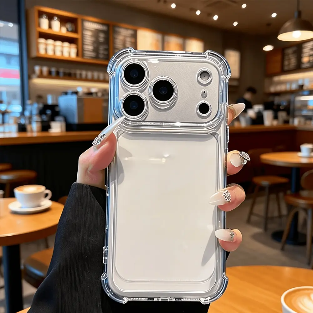 Transparent Soft TPU Phone Case with Reinforced Corner Shock Absorption for iPhone 17/16/15/14/13/12/11 Pro Max/Pro/Plus/Air, Anti-Yellowing Clear Cover