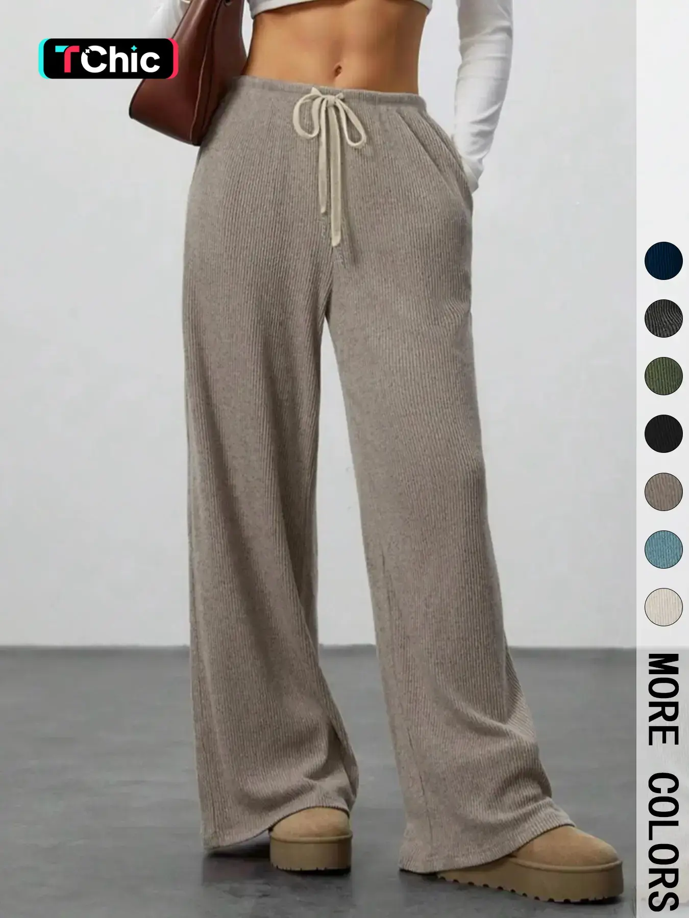 High Waist Comfortable Wide Leg Casual Jogging Pants, Versatile Athletic Trousers for Relaxed Fit, Ideal for Everyday Wear, Athleisure Casual Bottoms