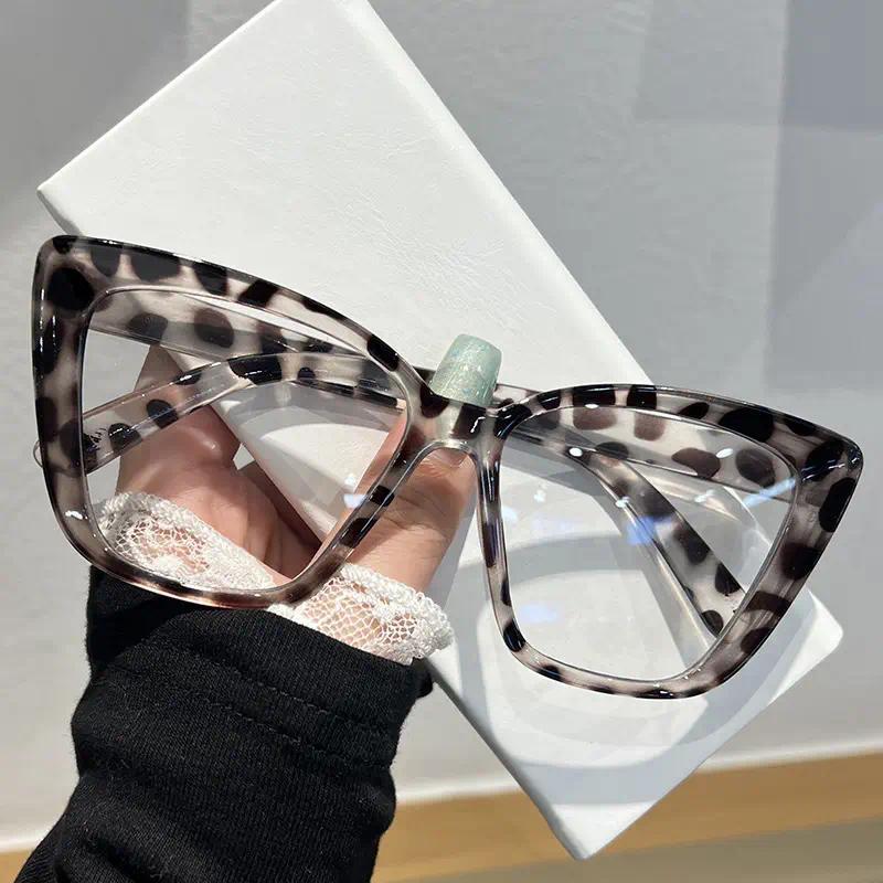 4-Pack Unisex Fashion Blue Light Blocking Glasses, Oversized Cat Eye & Square Frame Styling, Clear Lens Eye Protection Eyewear, Comfort Lightweight Design Perfect for Daily Wear, Work, Screen Use & Casual Outfits