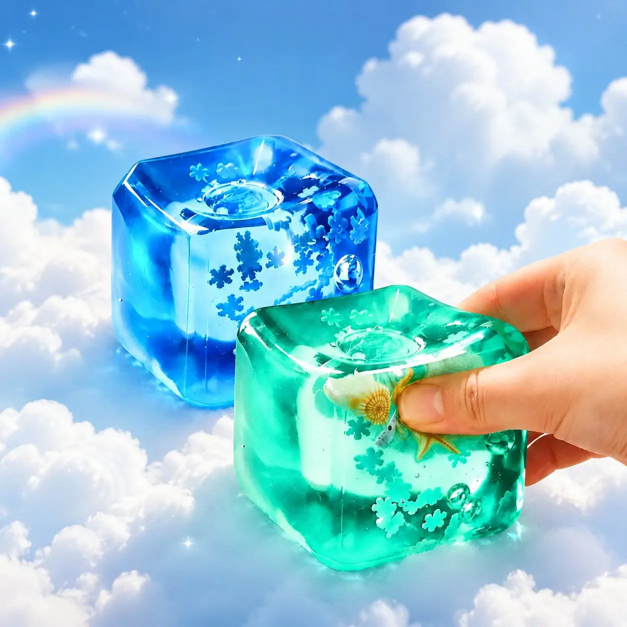 New 3D Cartoon Stress Relief Cube Squeeze Toy - Soft Slow-Rebound Rubik's Cube Fidget Toy for Anxiety Relief, Sensory Squishy Decompression Cube for Adults , Fun Party Favor, Birthday Gift, Holiday Surprise, Classroom Prize & Stocking Stuffer