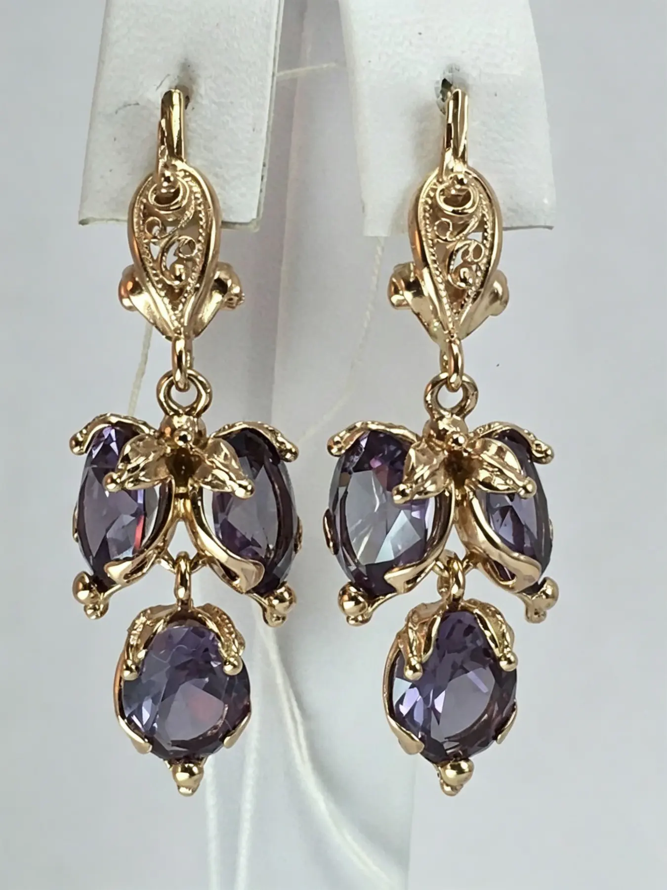Vintage Zircon Earrings, Shining Earrings, Unique Earrings, Prom Earrings, Intricate Design, High-End Jewelry for Women, Perfect for Parties, Elegant and Stylish Accessories