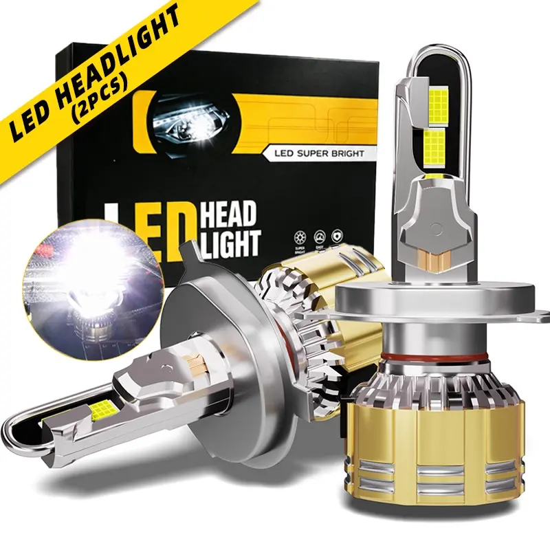 ZOOMKEY 2-Pack 130W Car LED Headlight Bulbs, LED Headlamps/30000LM High Lumen Headlight, Super Bright, 9~16V H1 H4 HB2 9003 H7 H8 H9 H11 HB3 9005 H10 HB4 9006 HIR2 9012 6000K White Light, Durable, Cars, Motorcycles, Trucks