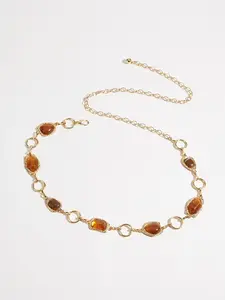 Gemstone Decorated Women's Belt, Stylish Belts, Boho Y2K Street Style, Casual All-Season Accessory, Perfect for Parties and Daily Wear