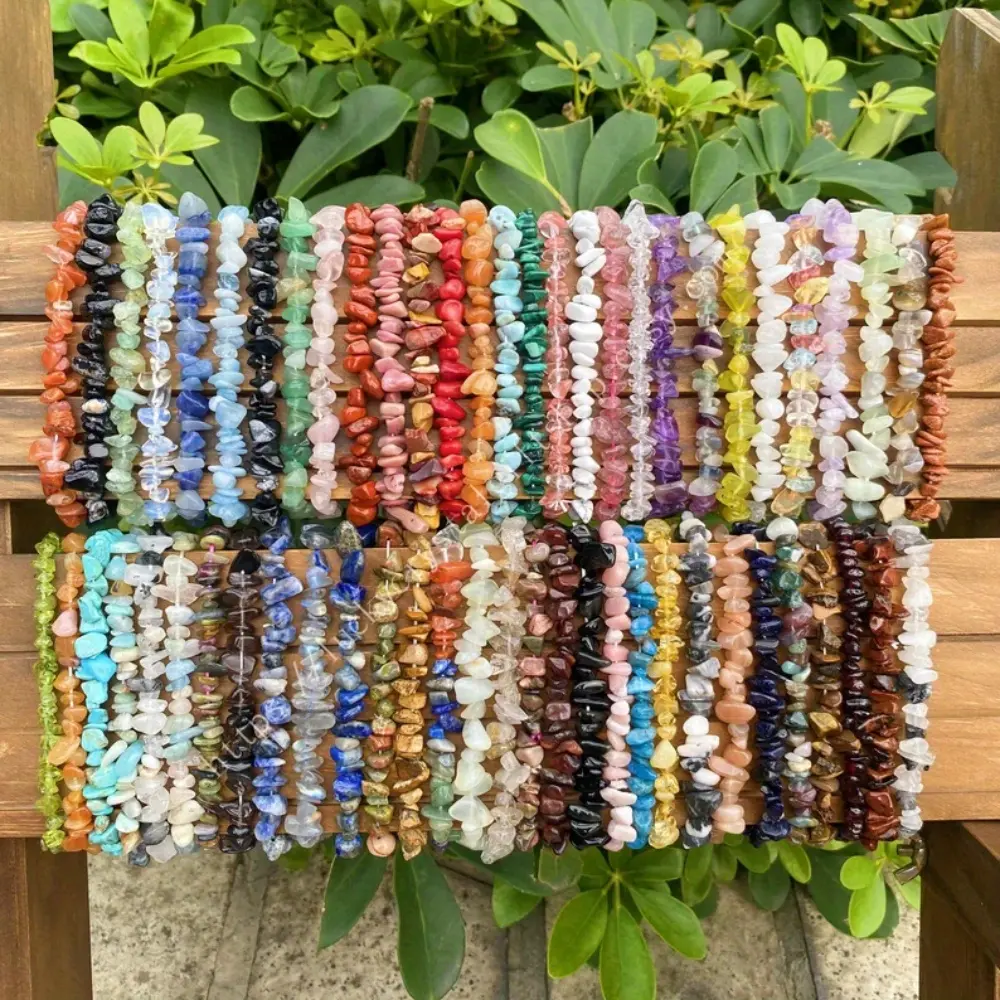 Women's 24pcs Natural Stone Bead Bracelets - Labradorite, Turquoise, Rose Quartz Bead Chain Hand Jewelry, Casual Wear Gifts for Women, All Seasons, Unisex