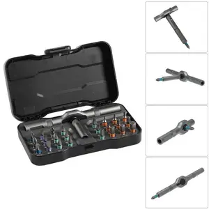 【DealsForYouDays】24 in 1 DlY Screwdriver Set,1 Set SwitchableScrewdriver Shape Magnetic Screwdriver Set,Compact and Portable Ratchet Screw0driver SetHome Repair Tool Box summervibes️