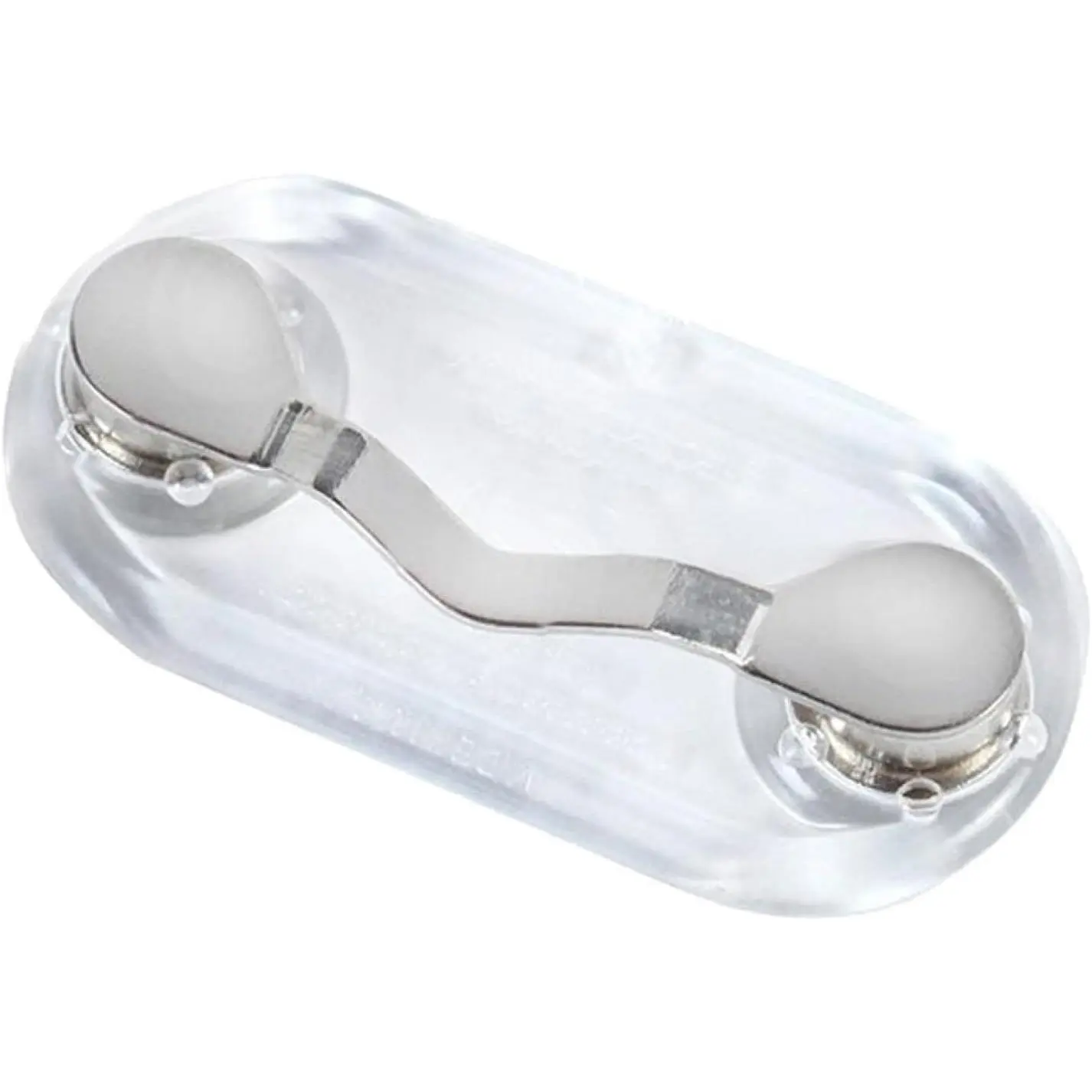 Stainless Steel Eyeglass Clip Holder - Slim, Modern Single Unit Eyewear Accessory for Reading Glasses, Sunglasses, ID Badges