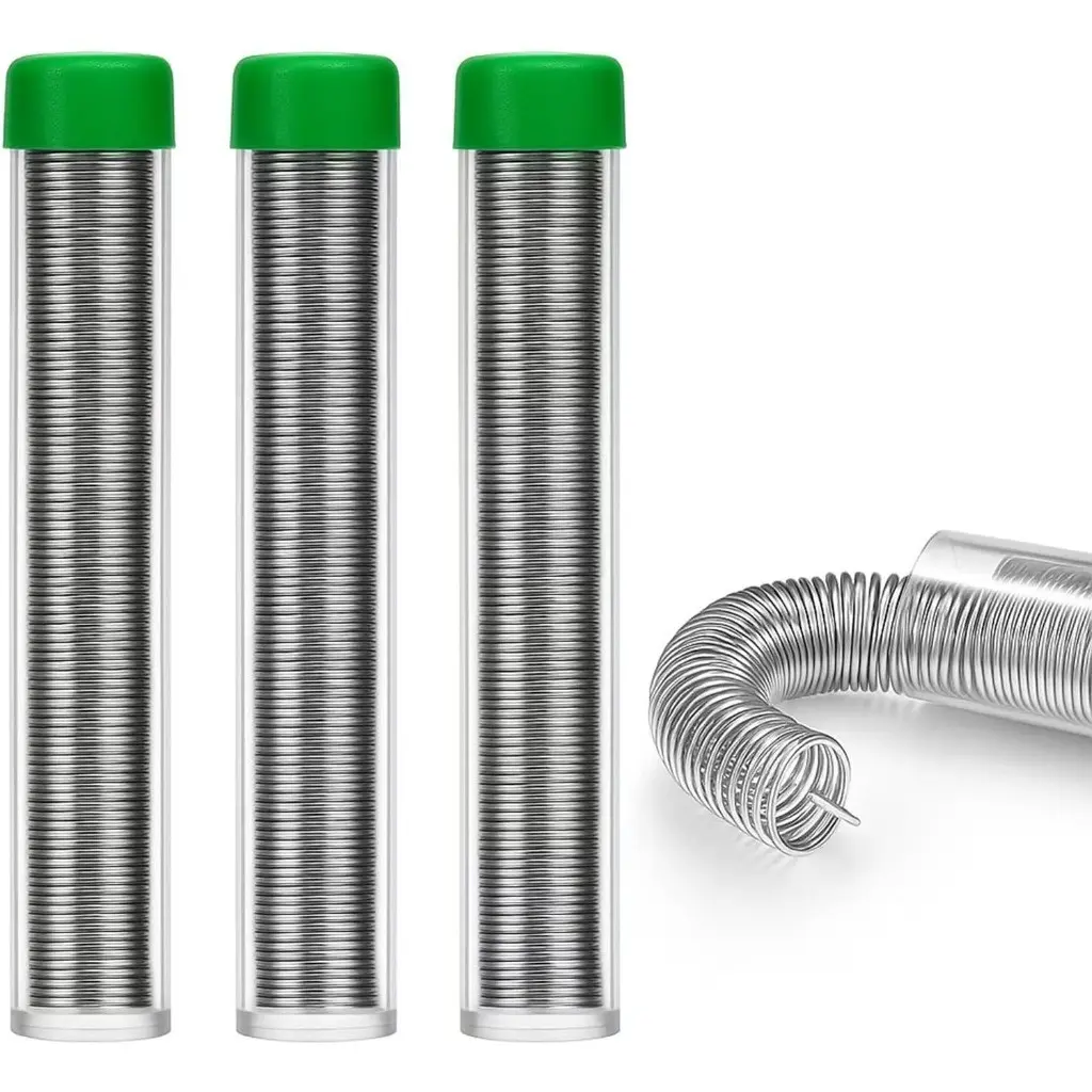 Lead-Free Solder Wire with Rosin Core, Sn99.3-Cu0.7, 0.8mm, 5g, Contains 2.0% Flux, Ideal for Electrical Repair and Welding (3 Pack)