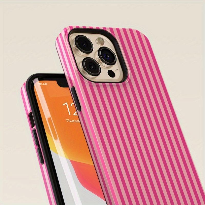 Striped Pink on Pink Tough Phone Case |  Suitable for The IPhone 17 Pro Max IPhone 16 15 14 13 12 11 Pro Max Case