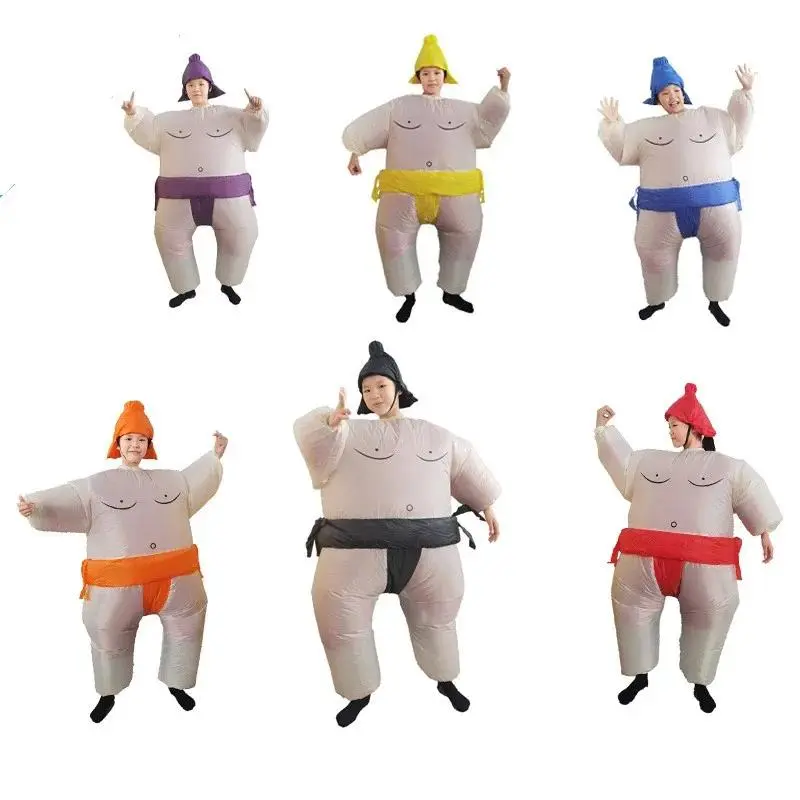 Menswear Inflatable Sumo Wrestler Suit, 2023 New Blow-Up Outfit for Cosplay Party (Kid & Adult Sizes), Cq10008 Black