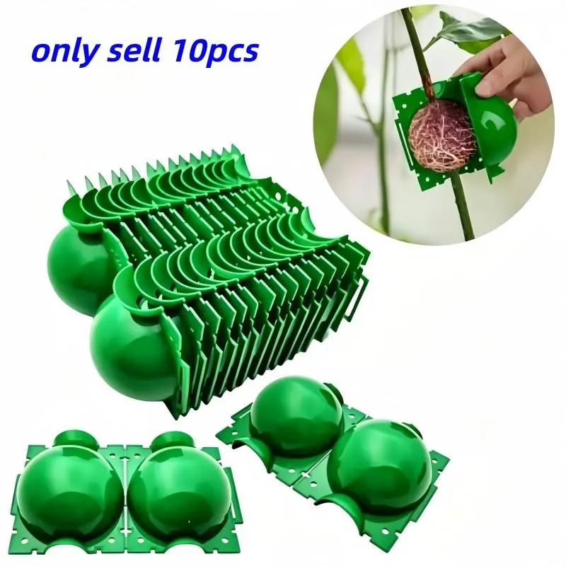 10pcs New Material Root Growth Box, High-Pressure Plant Propagation Tool, Air Layering Seeder, Modern Style, Plastic, Indoor Outdoor Use
