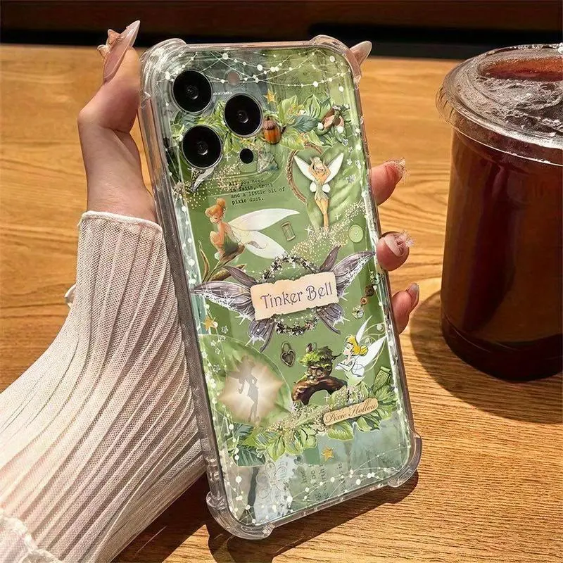 Phone case Tinker Bell TPU protective case, Suitable for iPhone case 17/16/15/14/13/12/11 Samsung A14 A15 A16 A25 A26 A34 A35 A36 A53 A54 A55 A56 Protection Shockproof