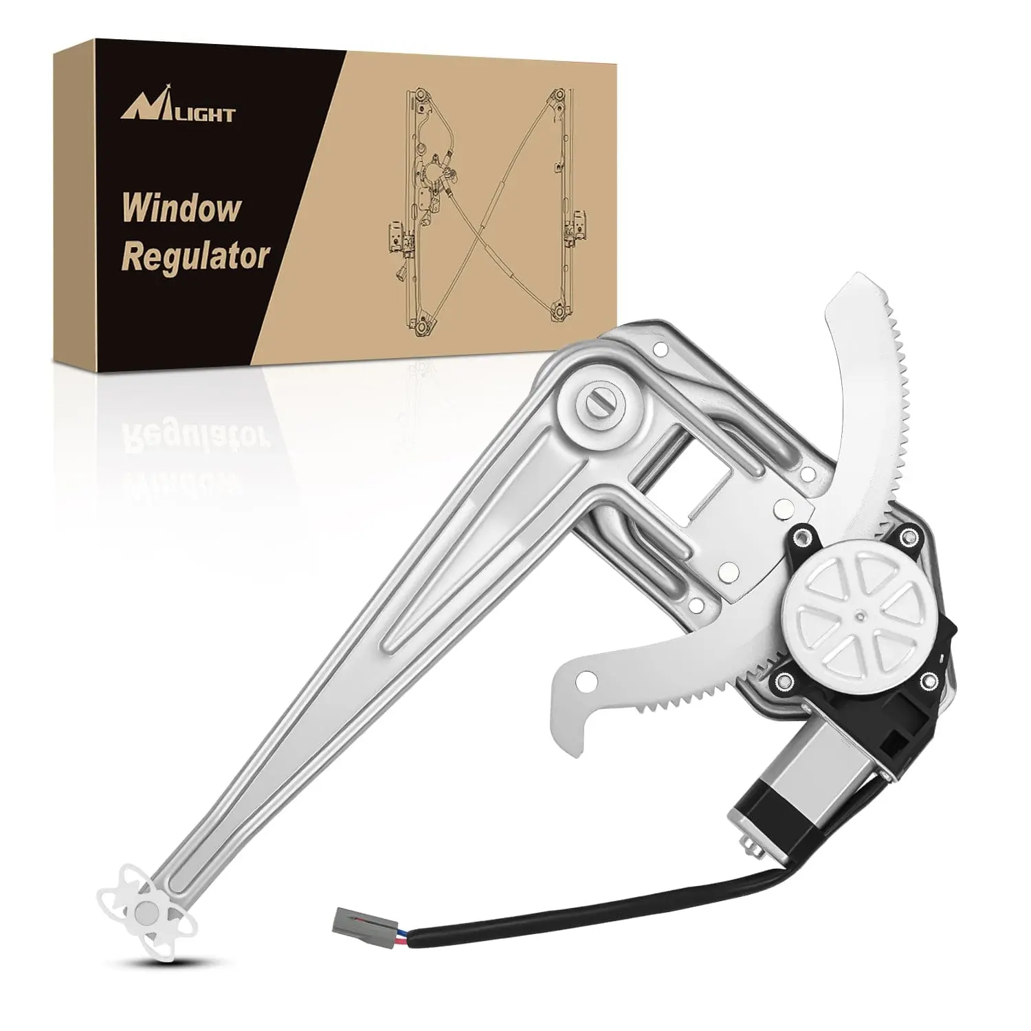 Nilight Automotive Motorized Metal Power Window Regulator with Motor Assembly - Part 741-832, Car Window Repair Accessory, Replacement for Ford Ranger 1993-2011 Front Pass. Side