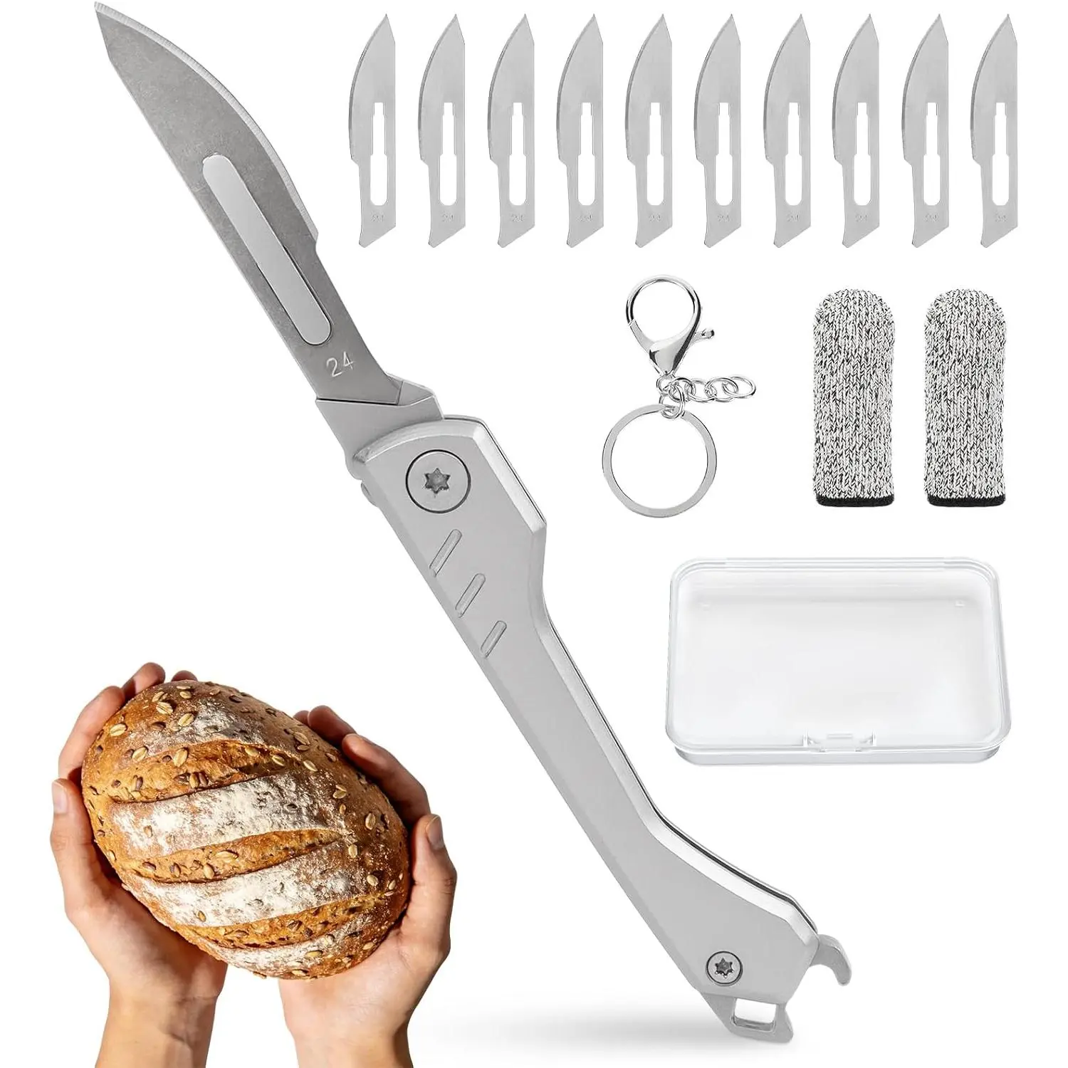 Dough Scorer  Folding Bread Scorer Tool | with Extractable  Dough Scoring Tool Kit for Baking