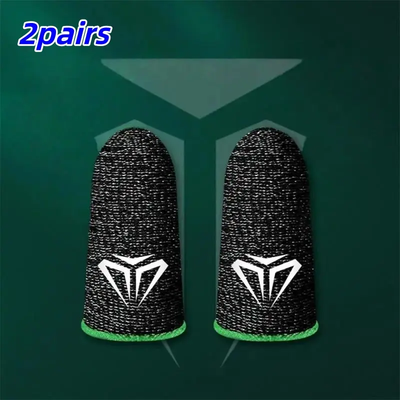 2 Pairs Anti-Slip Sweat-Proof Finger Cots, Finger Sleeves, Professional Gaming Gloves, Enhanced Grip and Sensitivity for Pubg Mobile Touchscreen Play