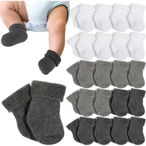 20 Pair Preemie Socks Baby Boy Girls Newborn Premature Terry Cotton Socks  Unisex Baby
