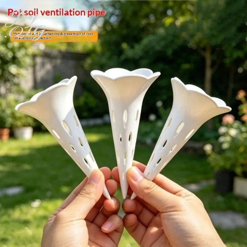 Plastic Breathable Plant Watering Devices (10/20/50Pcs Multiple Packs) - Anti-Rotten Root Design, Decorative Drain Cover, Conical Root Cover Tubes for Potted Flowers, Easy-Install Home Supplies, Improve Survival Rate