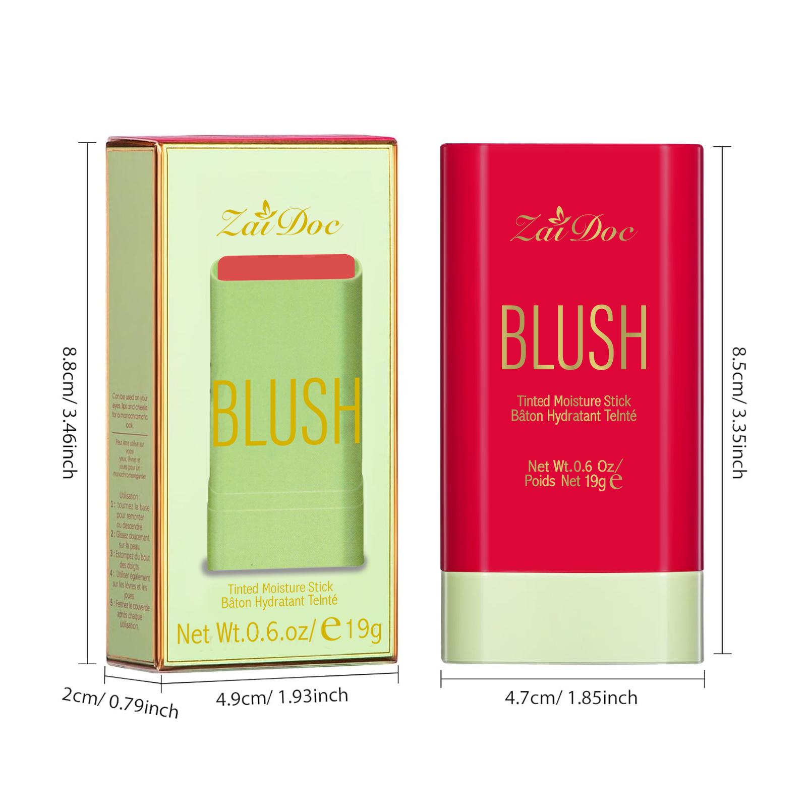 ZaiDoc On-the-Go Tinted Moisture Blush Stick | Hydrating Formula for Long-Lasting, Soft-Focus Glow – Natural Shades for Cheeks & Eyes, Flawless Look in Seconds! ZaiDoc On-the-Go Tinted Moisture Blush Stick | Hydrating Formula for Long-Lasting, Soft-Focus Glow – Natural Shades for Cheeks & Eyes, Flawless Look in Seconds!