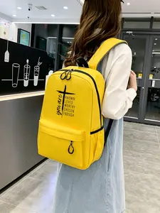 Faith Cross Patterned Stylish Commuter Backpack, Ergonomic and Pressure-relieving Shoulder Straps, Lightweight Laptop Bag, Suitable for Work, Daily Commutes, and Travel