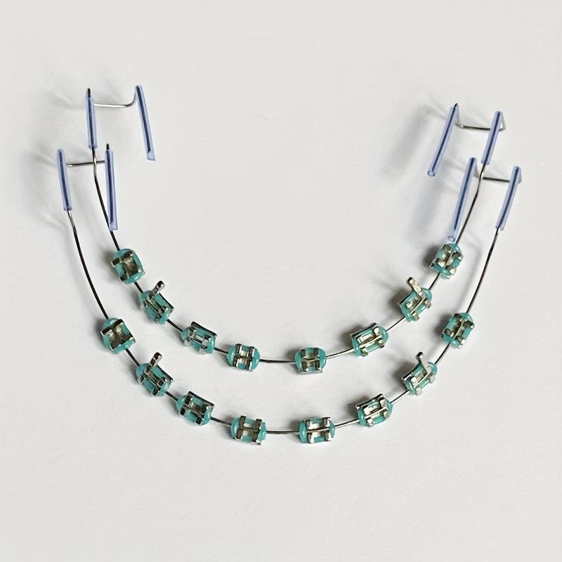 Colorful Temporary Teeth Decorations |                      Braces with Rubber Bands & Stainless Steel |                       Vibrant Party Style for Halloween, Thanksgiving, Christmas |                       Durable, Easy-to-Use Beauty Retouching Gear M