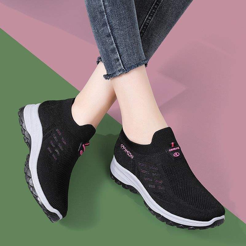 Women's Slip-On Knit Sneakers - Breathable Lightweight Non-Slip Cushioned Sole Shoes, Slip-On Closure, All-Season Walking Shoes for Gym, Dance, Everyday -Canvas Upper & PVC Outsole, Gym Shoes, Comfortable Fit, Fitness Enthusiasts, Sporty Design Women's Slip-On Knit Sneakers - Breathable Lightweight Non-Slip Cushioned Sole Shoes, Slip-On Closure, All-Season Walking Shoes for Gym, Dance, Everyday -Canvas Upper & PVC Outsole, Gym Shoes, Comfortable Fit, Fitness Enthusiasts, Sporty Design