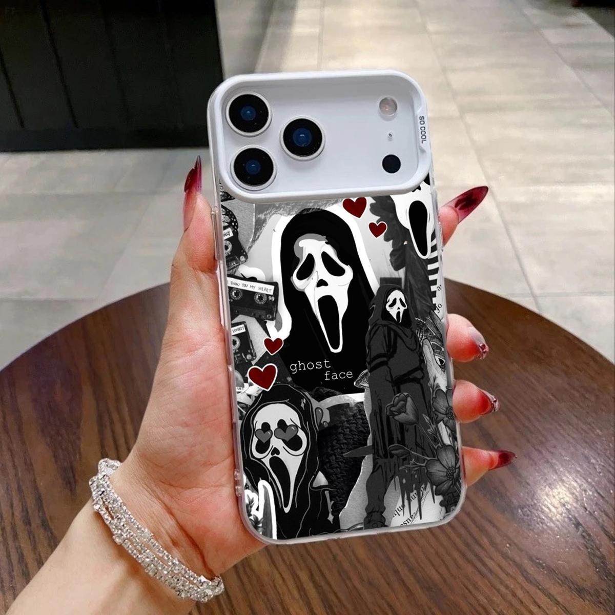 Terrifying Faceless Man ghost facePattern Case for iPhone 17 Pro Max 17 Air 16/15/14/13/12/11 Pro Max XR XS E Plus Retro High-end Shockproof Drop Screen Protection Cute Durable PC Smartphone Cover