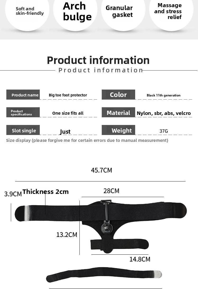 Big toe correction orthotic device for day and night use, adjustable toe separator to fix and straighten the big toe bone Universal Bunion Corrector