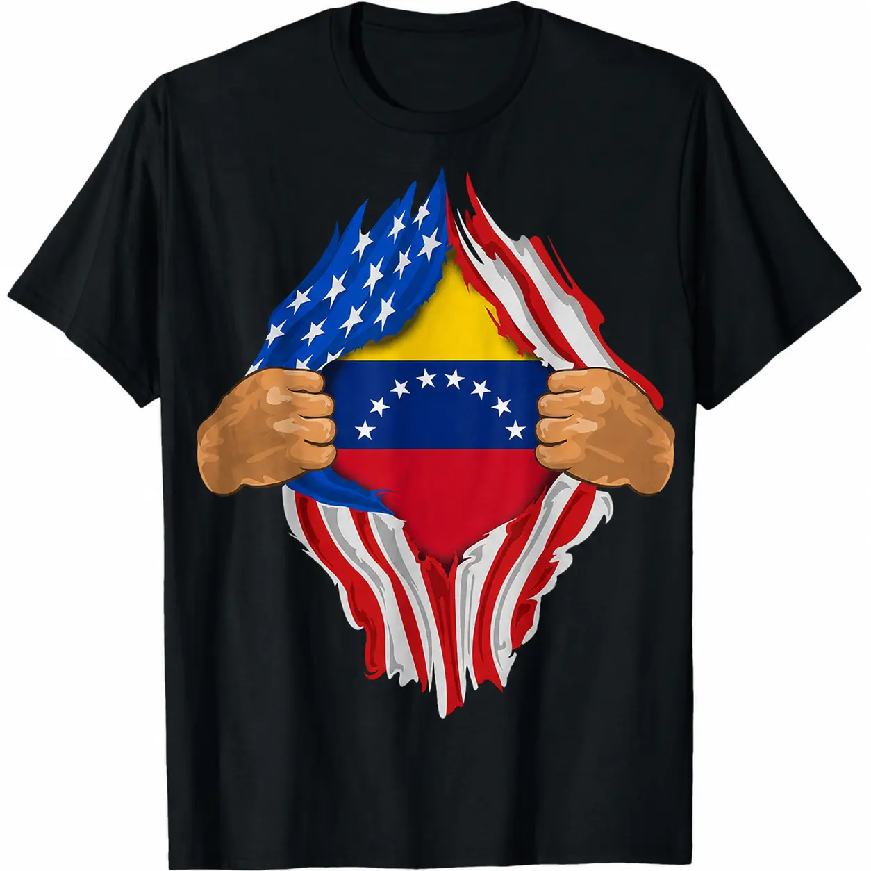 Venezuelan Blood Inside Me Shirt, Venezuela Flag Gift T-Shirt, Venezuelan Pride Heritage Graphic Tee, Venezuela Patriotic Shirt, Adult Unisex 100% Cotton Short Sleeve Crew Neck, Ships from USA