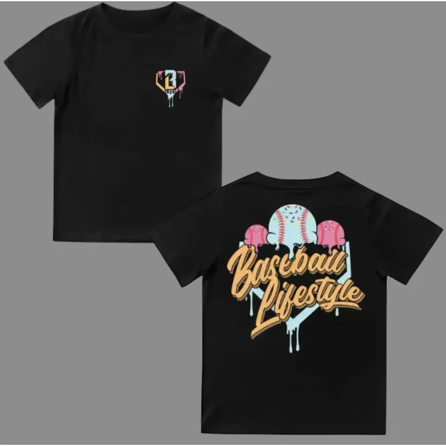 Baseball Candy Ice Cream Youth T-Shirt, Youth Boys Clothing, Youth Shirts, Youth , Baseball Outfits, Baseball  Shirt, Trendy Summer T-Shirt, Back to School Outfits,