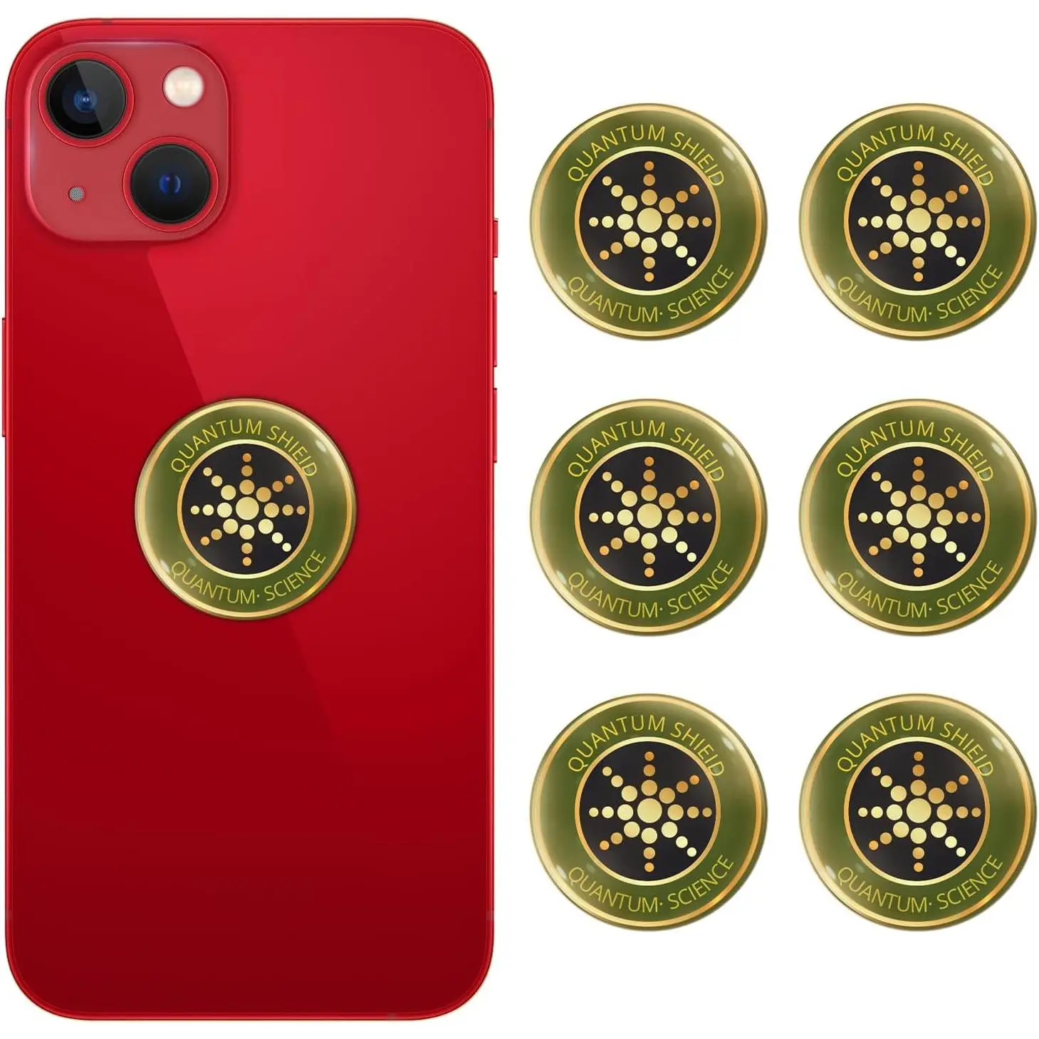 6 Pcs Protection Cell Phone Stickers 99% Effective Protector Cell & Smart Phones/Laptops/Tablets/TV/Monitors - All Devices Brown Cyan