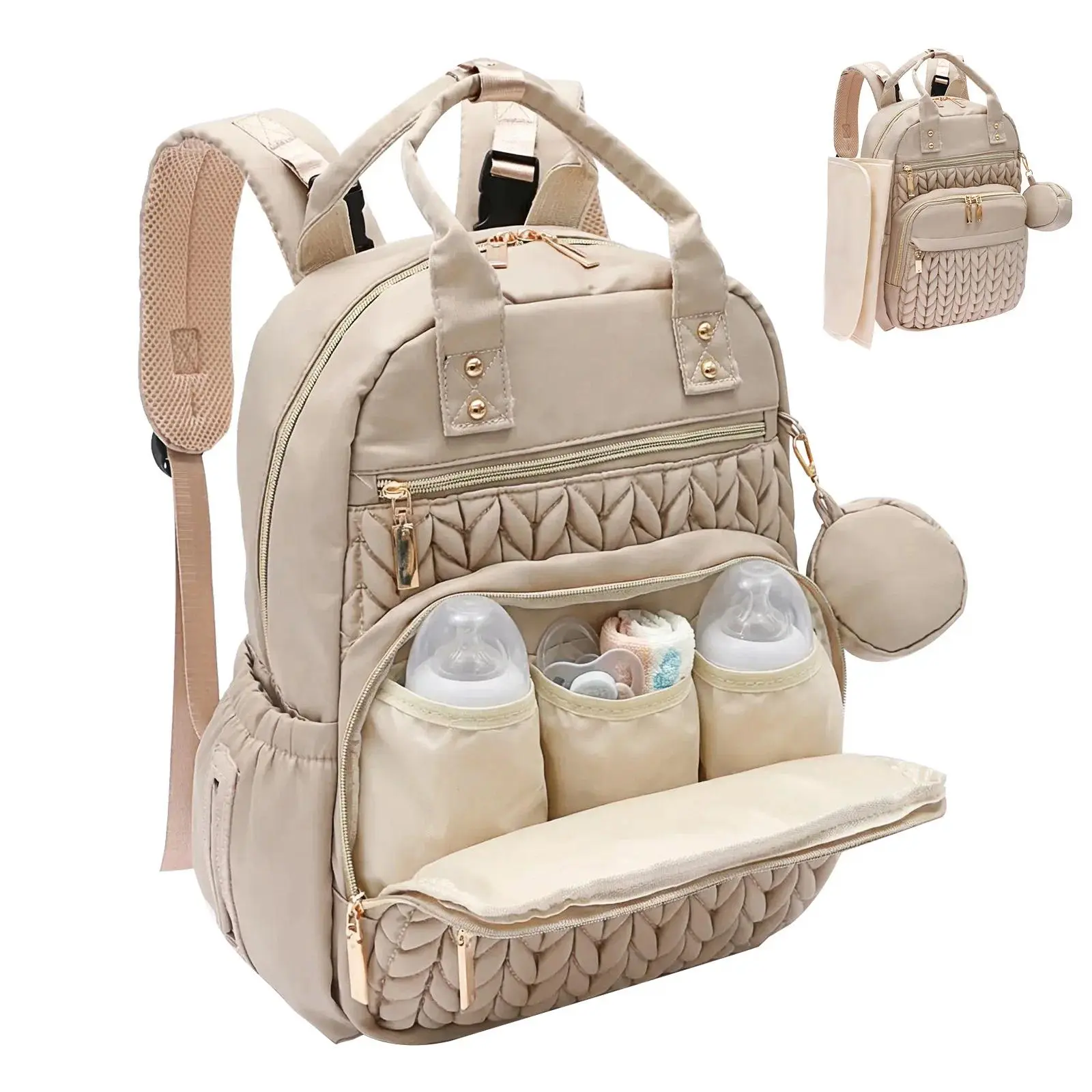 Diaper Bag Backpack Baby Girl Boy Nappy Changing Station with Changing Pad Multifunctional Waterproof Nursing Mommy Travel Bag