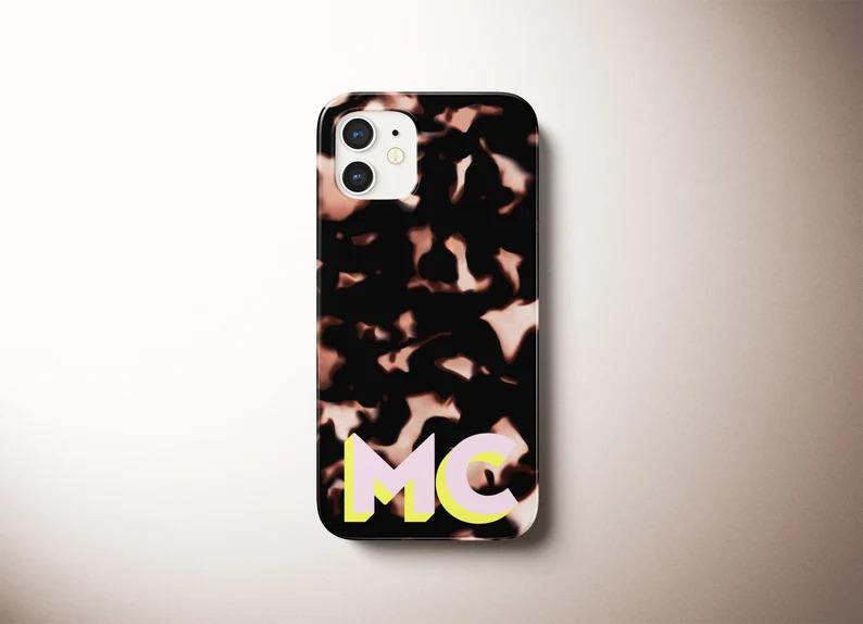 Custom Personalized Monogram Tortoise iPhone Case.Suitable for iPhone 17 Pro Max, 16 Plus, iPhone 15 Pro, iPhone 14 Pro, iPhone 13 Pro, iPhone 12.Holiday gift