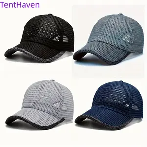 2026 new 4-pack  men's hat,  hat, men's sun hat, outdoor quick drying mesh hat, breathable duckbill hat, large brim baseball cap