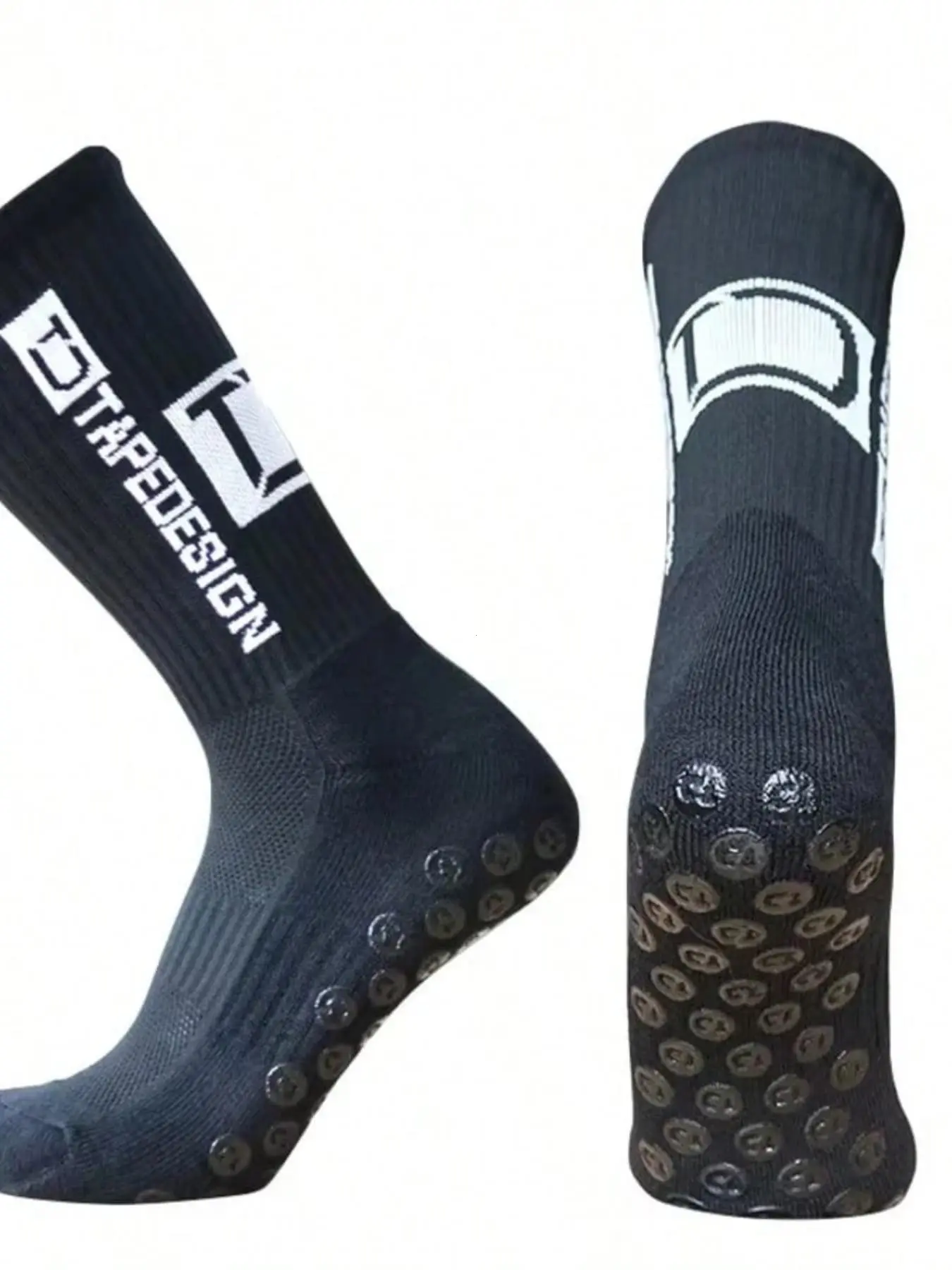 3 Pairs Multi-Color Sport Socks, Unisex Thickened Cotton Bottom, Breathable Anti-Slip Crew Socks, High-Quality Football Socks